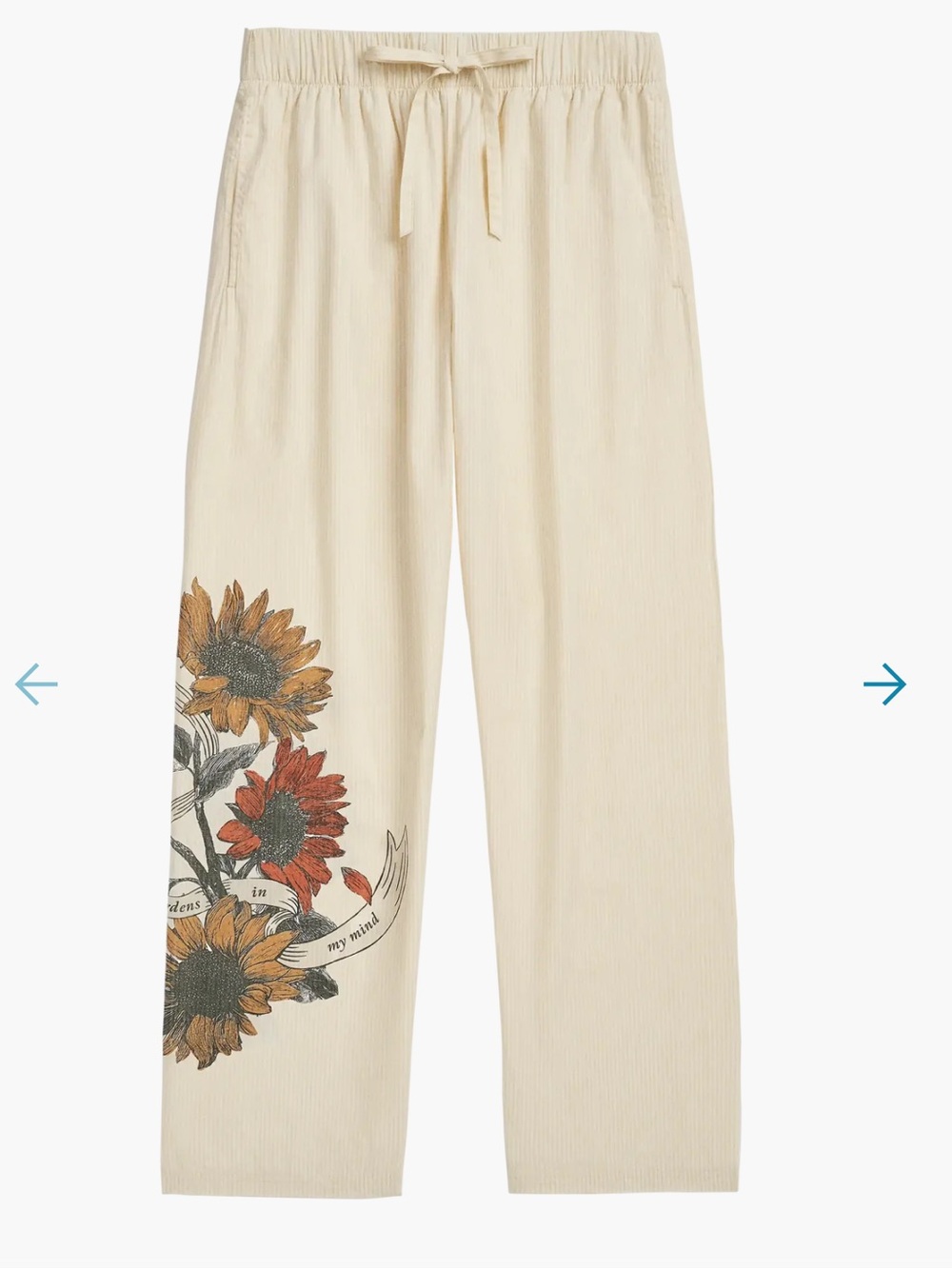 Taylor Swift Secret Gardens In My Mind Poplin Pants Summer Collection Sunflower
